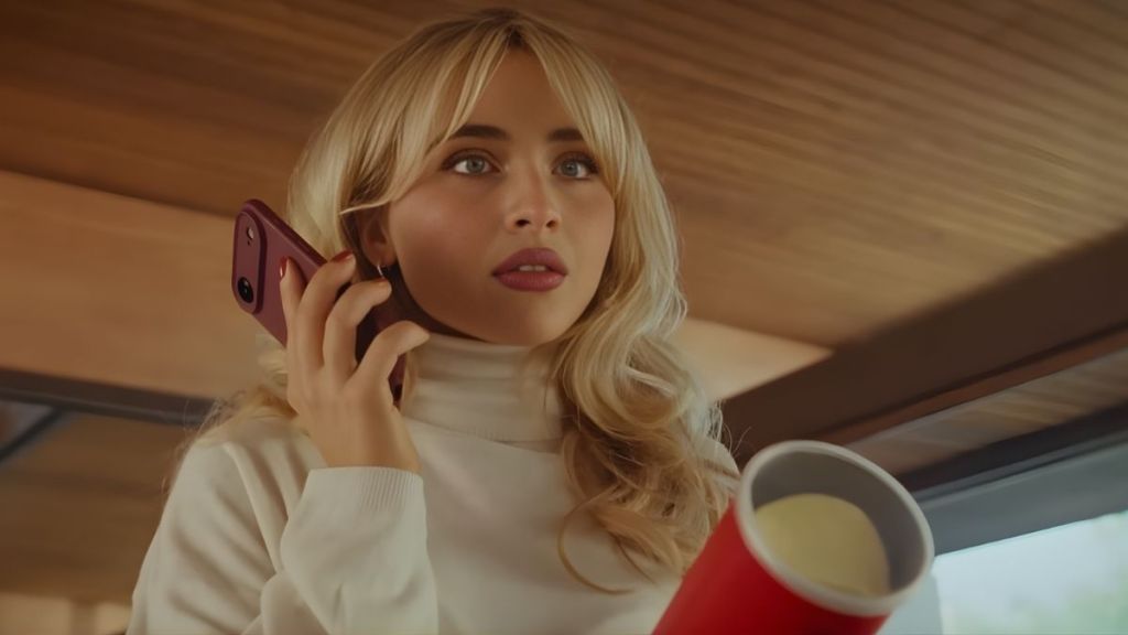 Sabrina Carpenter’s Pringles Shoot Features a Short Dress