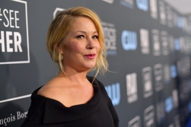 Christina Applegate in a black dress at the red carpet for the 25th Annual Critics' Choice Awards