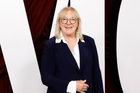 Donna Kelce in a black suit at the Glamour Woman of the Year awards