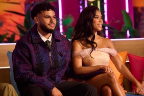 Bryan Arenales and Amaya Espinal at the Love Island USA Season 7 reunion
