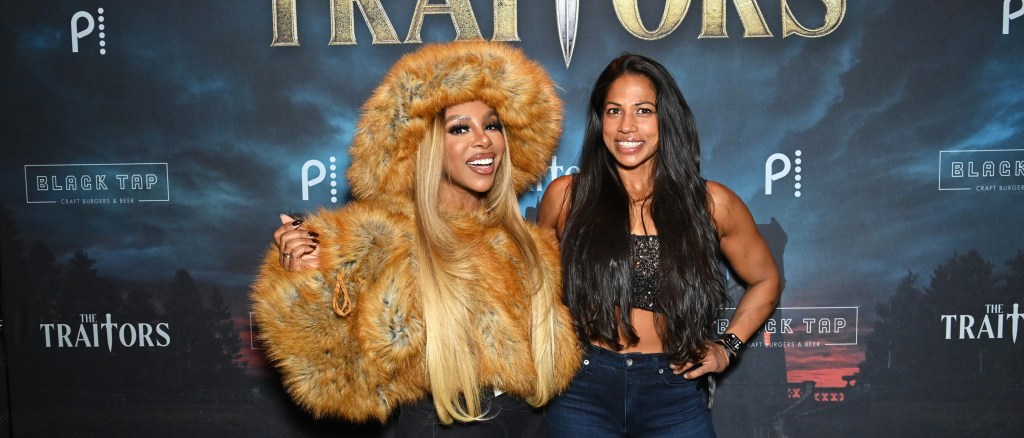 Candiace Dillard Bassett and Natalie Anderson at the premiere of The Traitors Season 4